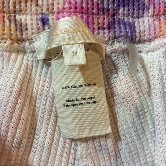 Loveshackfancy Clea Butterfly Print Waffle-Knit Joggers Sz M Mauve Sunset Cotton - Picture 4 of 7